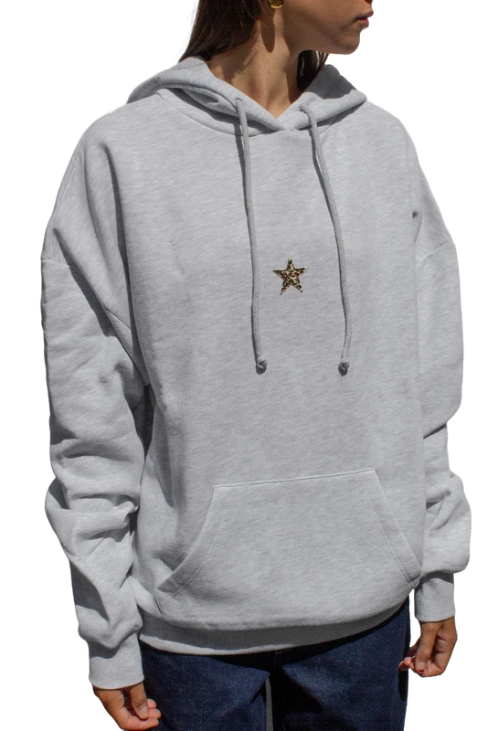 LEOPARD PRINT STAR HOODIE